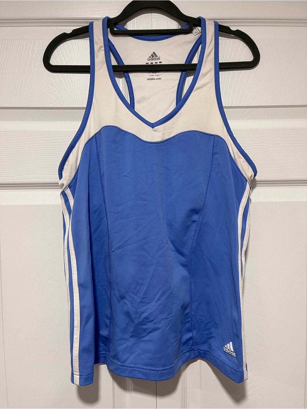 adidas Blue and White Women’s Athletic Tank Top